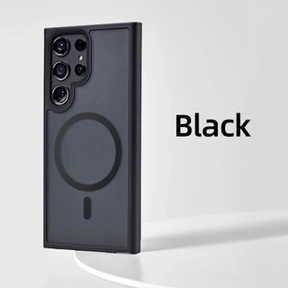 Magnetic Matte For Samsung Galaxy S21 S22 A07 S23 S24 S25 Fe/Plus/ S24Ultra S23Ultra S22Ultra S25edge เคสมีแม่เหล็ก 006