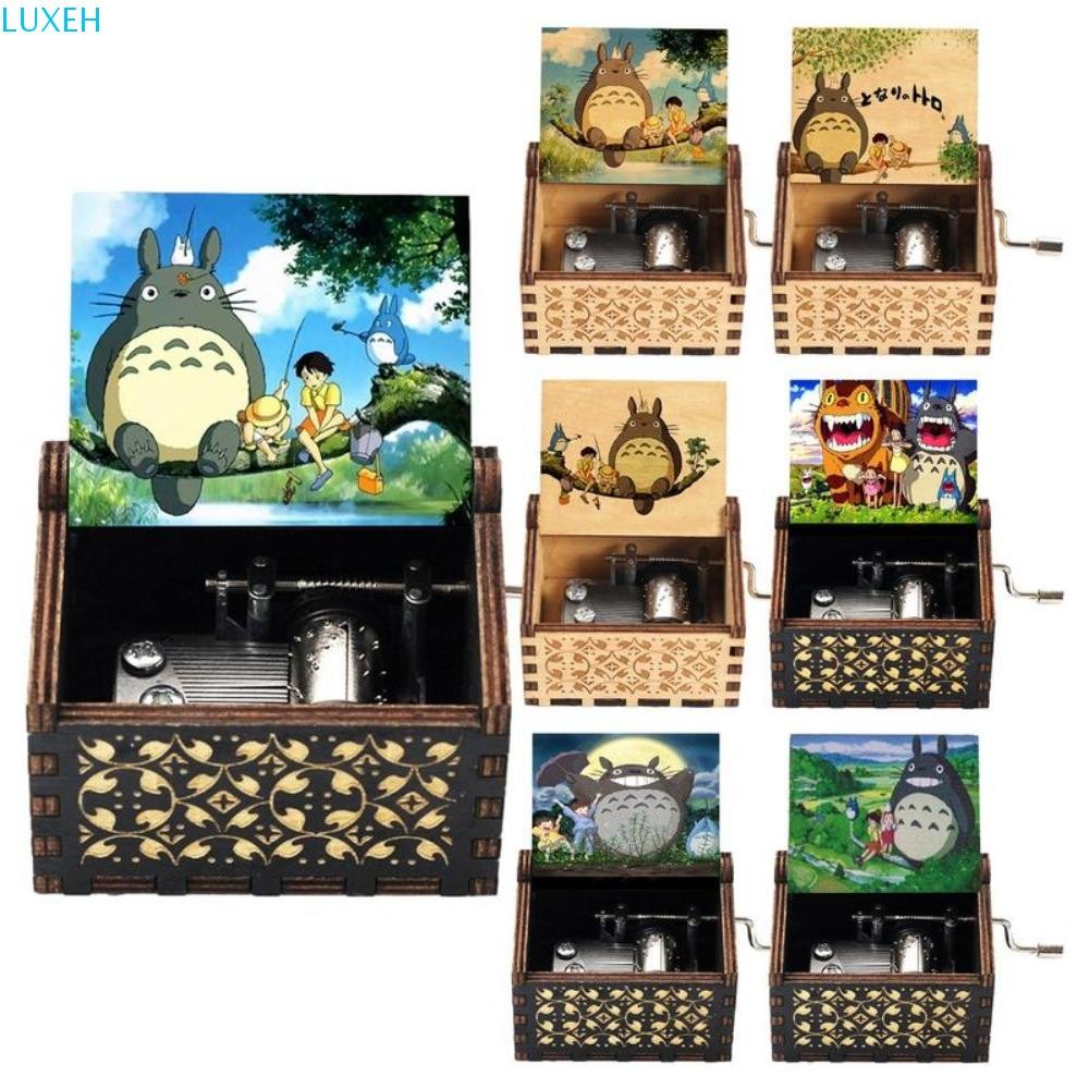 Luxeh Totoro กล่องดนตรี, เพลงการ์ตูน Totoro ไม้ Hand Crank กล่องดนตรี, เพลงกล่องดนตรีอะนิเมะ Retro น