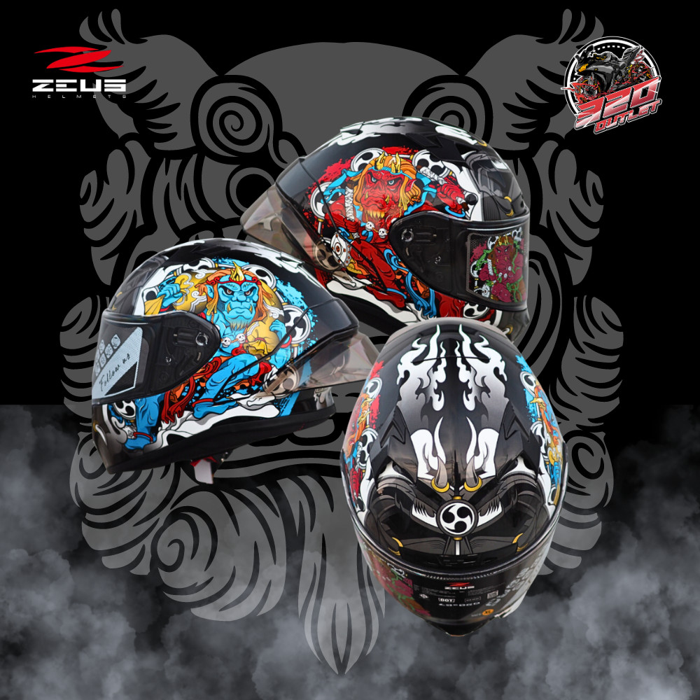 ลายใหม่ล่าสุด หมวกกันน็อค ZEUS ZS-826 RSR / ส่งฟรี !! 320SP OUTLET