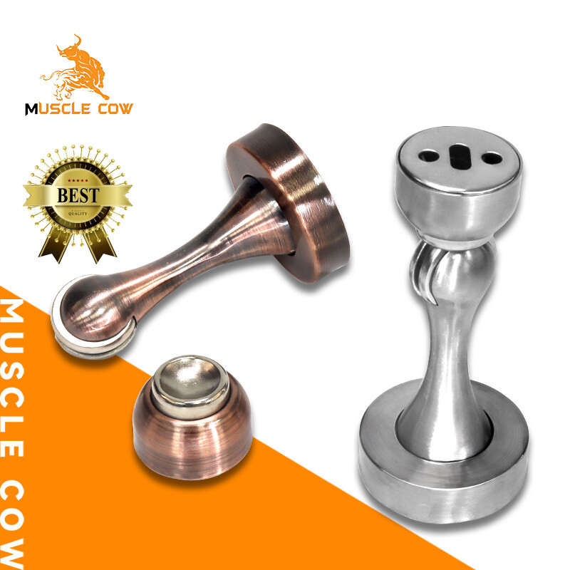 MUSCLE COW กันกระแทกประตูบ้าน สแตนเลส สีเงิน แม่เหล็กกันชนประตู ใช้ได้กับประตูทุกวัสดุ