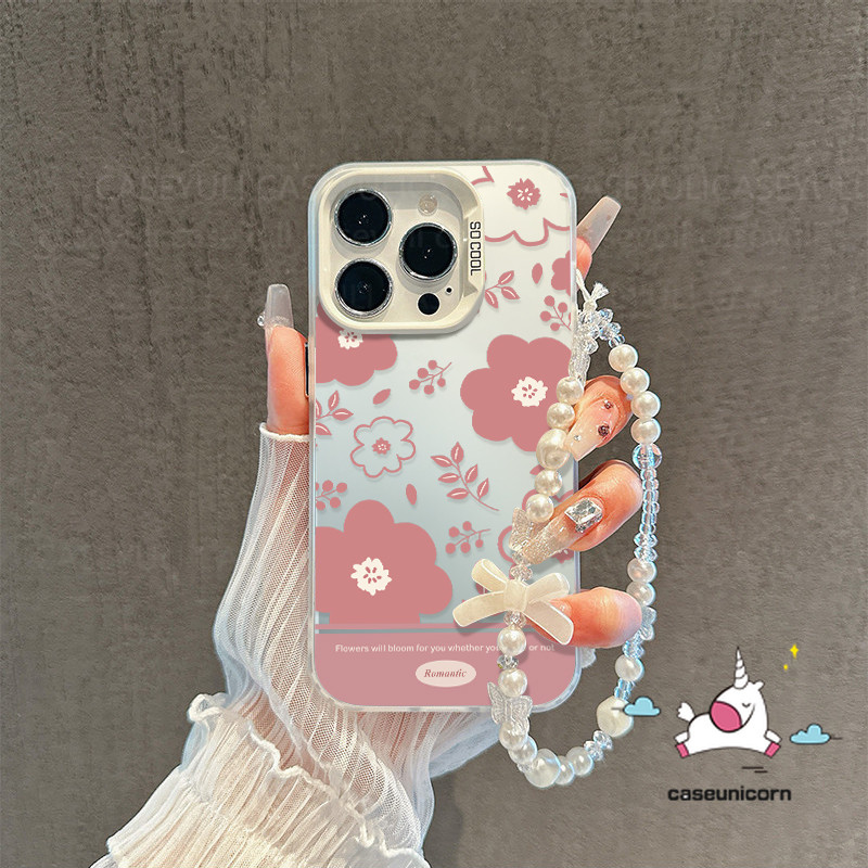 สําหรับoppo A3 A18 A7 A38 A60 A12 A15 A3X A36 A54 A11 A74 A76 A5 A9 A16 A79 A3s A52 A58 A17 A5s A15s A31 A16F A16K A16F A16K A15K A16Fดอกไม้สีชมพูการ์ตูนดอกไม้น่ารัก เคส