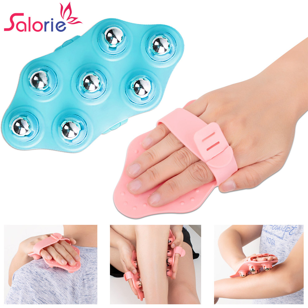 เครื่องนวดร่างกายที่สวมใส่ได้ซาโลรีพร้อมลูกบอลสแตนเลสขุดลอกเส้นเมอริเดียนบรรเทาความเมื่อยล้าลูกกลิ้งผ่อนคลายร่างกาย