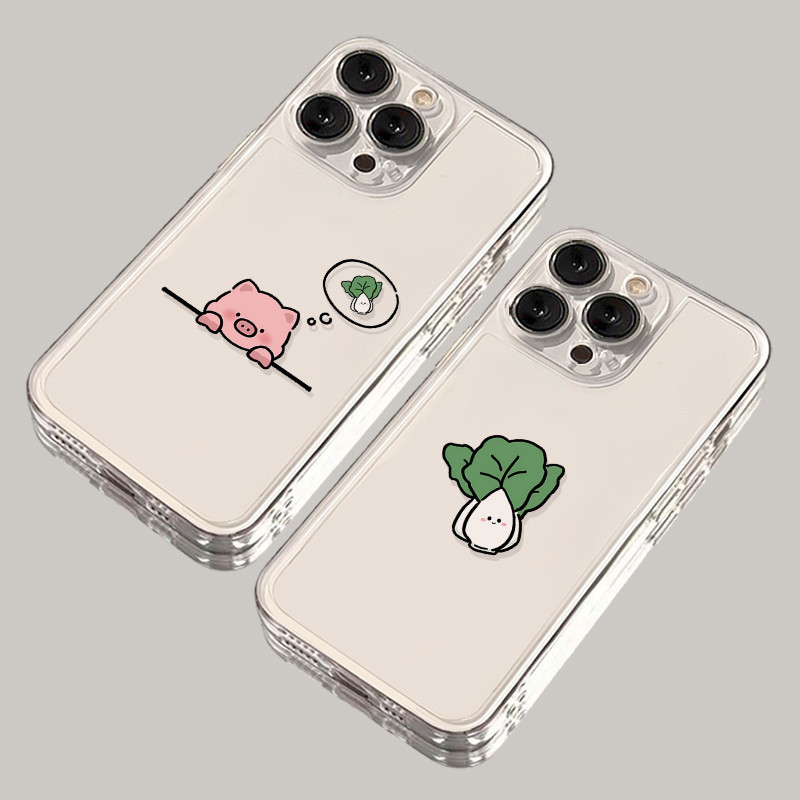 [การออกแบบยอดนิยมการเย็บปะติดปะต่อกันโดมหมูผิดปกติเย็น] เหมาะสําหรับ iPhone 11 12 Pro Max X XR Xs 7 