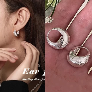 S925 Silver Gold Water Drop Metal Buckle Hoop ต่างหูหู Studs เครื่องประดับอุปกรณ์เสริม