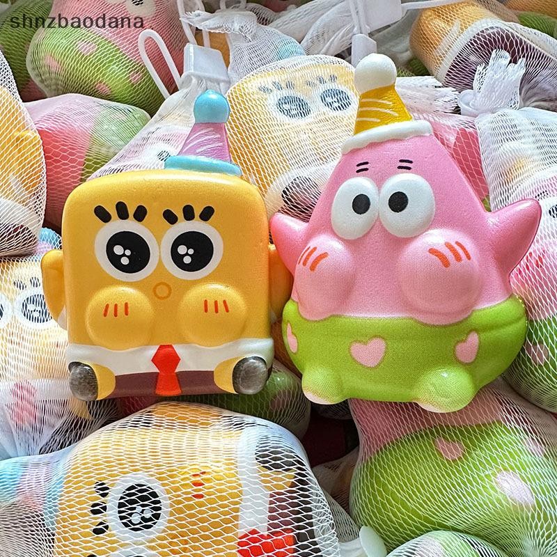 [SHNZAA] Spongebob Patrick Star ความเครียดบรรเทา Squishy อะนิเมะการ์ตูนเด็กมือหยิกของเล่น Healing ของขวัญ FSSG