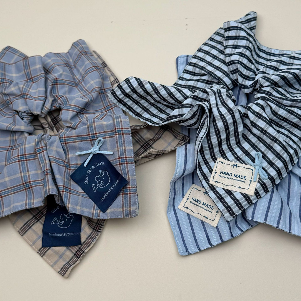 Hululu สไตล์เกาหลี สีฟ้าลาย Scrunchy แหวนผมและเชือกผมน่ารัก สำหรับสาวๆ