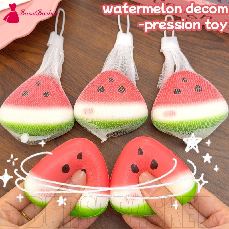 [แฟชั่น] 1-5 ชิ้น Anti-Stress แตงโม Squishy ของเล่นสําหรับสํานักงาน/โรงเรียน, PU Soft Sensory Fidget ของเล่นช้า Rebound, ความวิตกกังวลบรรเทา Gadget สําหรับเด็กผู้ใหญ่