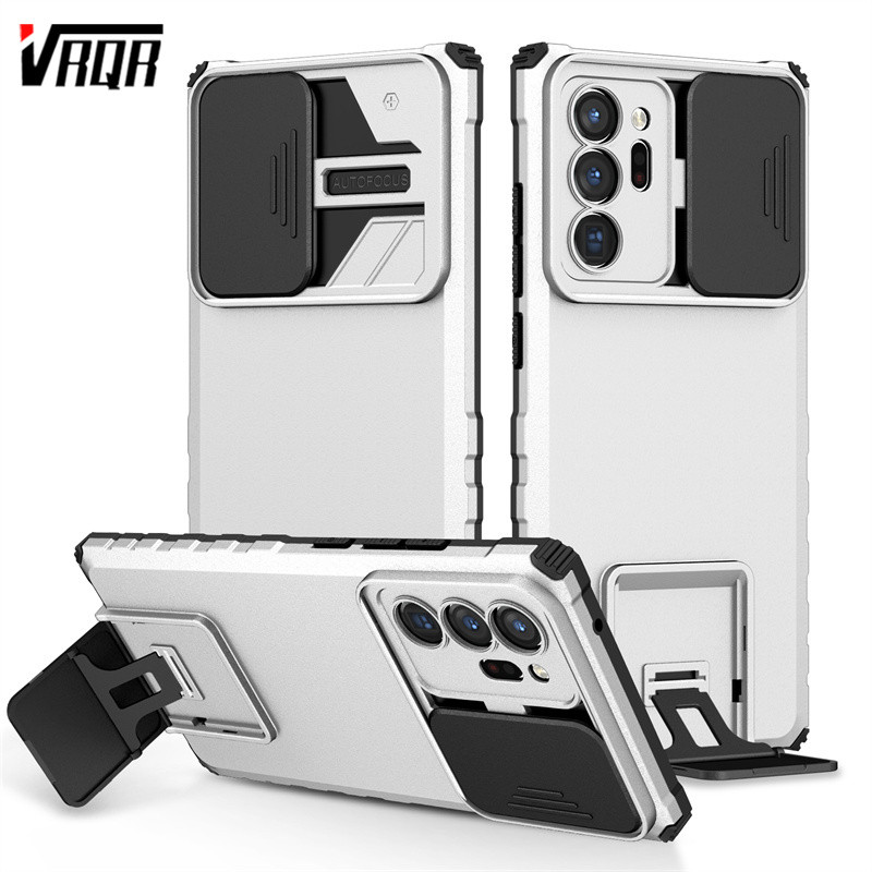 VRQR หน้าต่างบานเลื่อนขายึดสามมิติพร้อมเคสโทรศัพท์ป้องกันแข็งแรงสําหรับ Samsung Galaxy Note20 Note 20 5G Note20 Ultra Note20 Ultra 5G