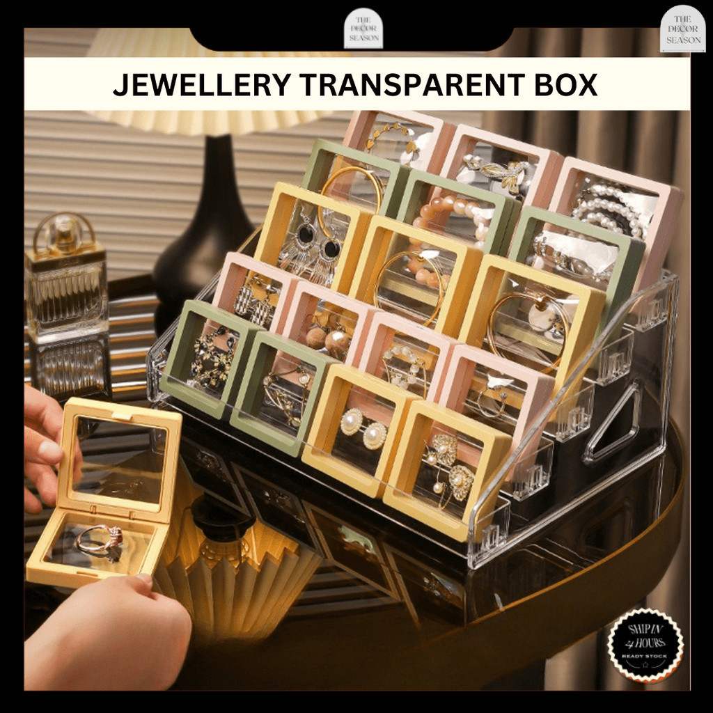 TPE Jewellery กล่องโปร่งใสสร้อยคอต่างหูกล่องเก็บ Travel ฟิล์มแบบพกพา Rantai Cincin Kerongsang Anti-O