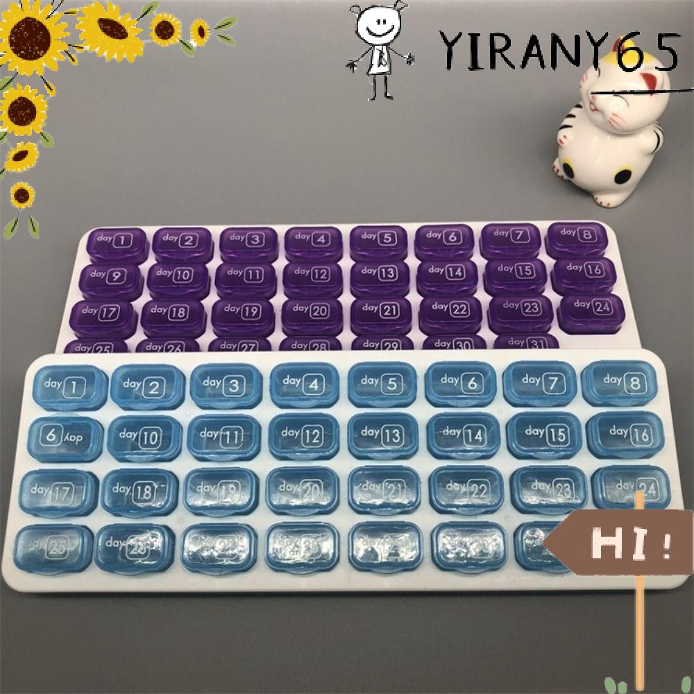 ยี่ราน 31 ตารางกล่องยา,ยาแท็บเล็ตการจัดเก็บพลาสติกยาออแกไนเซอร์,แบบพกพาความชื้นหลักฐานอิสระเซลล์ภาชนะยาเดินทาง