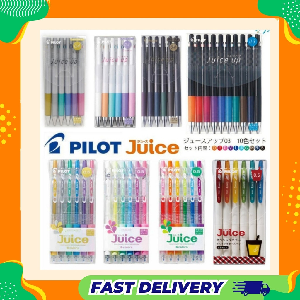 ปากกาแบบเซท ปากกาเจล Pilot Juice และ Juice Up ปากกาโทนสีสดใส เมทัลลิค สีพาสเทล สินค้านำเข้าจากญี่ปุ่น