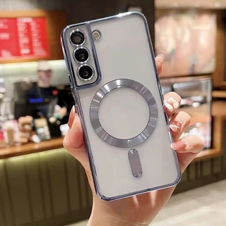 SAMSUNG ซัมซุง ใหม่มินิมอลโปร่งใสรวมทุกอย่างป้องกันการตกเคสโทรศัพท์แม่เหล็กเหมาะสําหรับ ซัมซุง กาแลคซี ก05 05ส 06 07 14 15 16 17 24 25 26 34 35 36 54 55 56