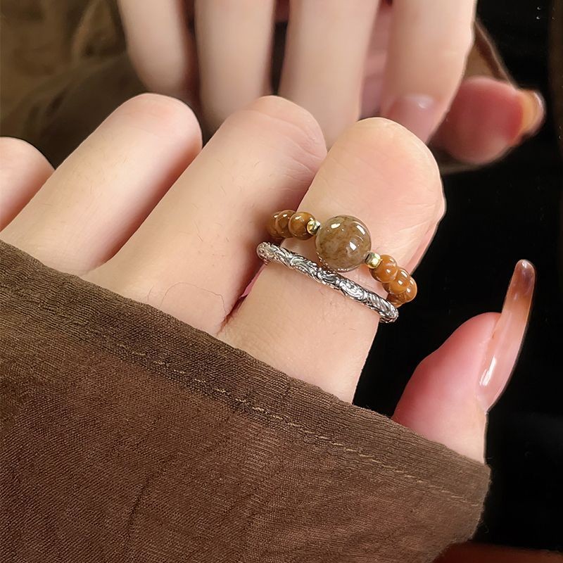 Sdf A คู่ต้องทําแฮนด์เมดปรุงและแหวนน้ําตาลแหวนสุภาพสตรีเครื่องประดับแฟชั่น