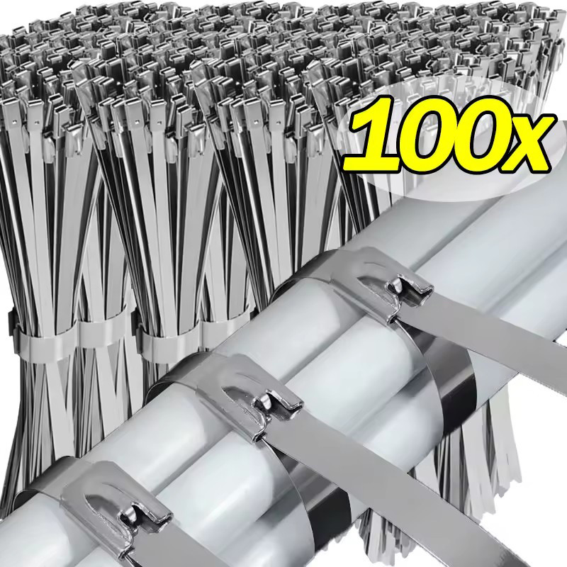 20/60/100 ชิ้น Heavy Duty Self Locking แหวนยึด - สายสแตนเลสอเนกประสงค์สายรัดผูก