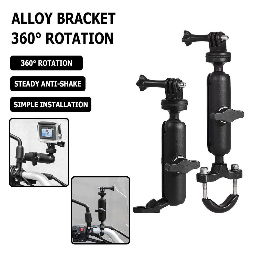 ขายึดเเฮนด์ ที่ยึดกล้องแอคชั่นแคม Action camera สำหรับติดมอเตอร์ไซด์ สำหรับ ล็อคแฮนด์บาร์ ก้านกระจก thumbnail 3