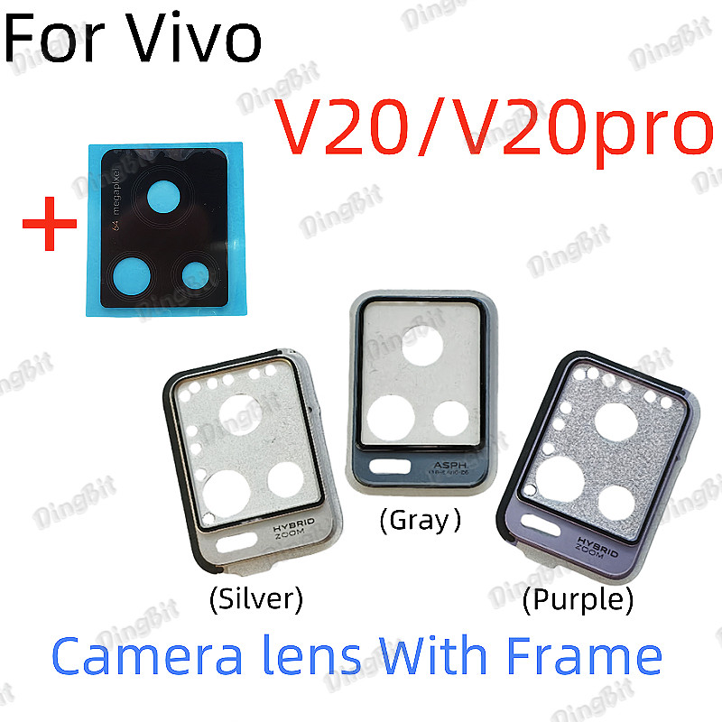 สําหรับ Vivo Y21D ฝาครอบเลนส์กระจกกล้องหลังพร้อมกรอบผู้ถืออะไหล่ทดแทน