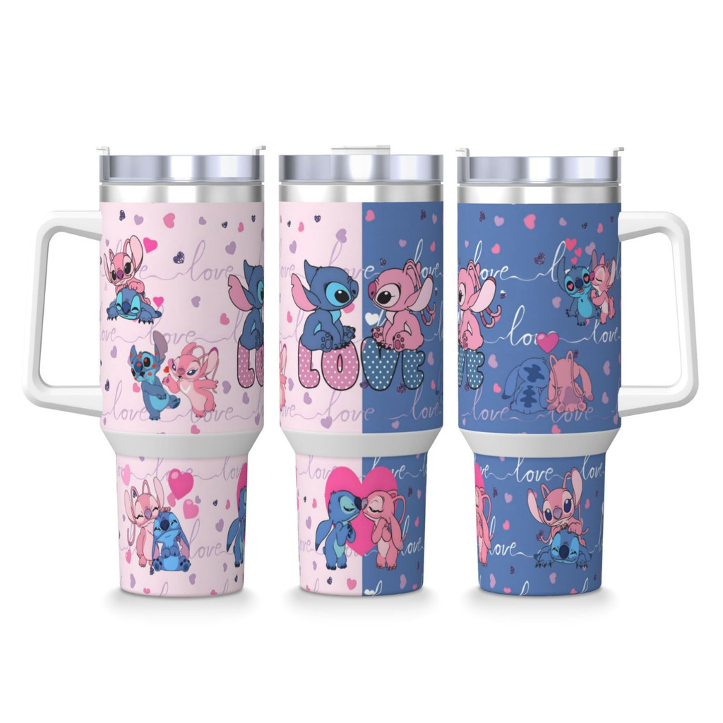 40oz Sanrio การ์ตูน KT Cat Series ถ้วยฉนวนพร้อมที่จับถ้วยดื่มโดยตรงถ้วยกาแฟ – โปรปัง