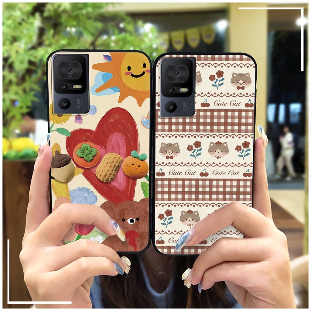 การ์ตูนสัตว์เคสโทรศัพท์สําหรับ TCL 40SE/T610K ซิลิโคนกันกระแทกปกหลังป้องกัน Anti-knock Anti-dust Graffiti ทนทานแฟชั่นออกแบบกระเป๋าโทรศัพท์เต็มห่อนุ่มน่ารัก