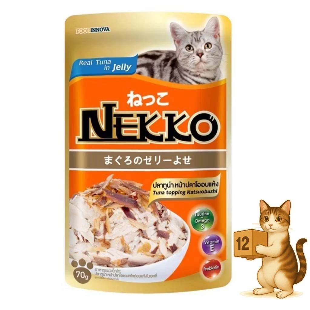 Nekko อาหารเปียกแมว 12 ซอง เนื้อทูน่าแท้ thumbnail 9