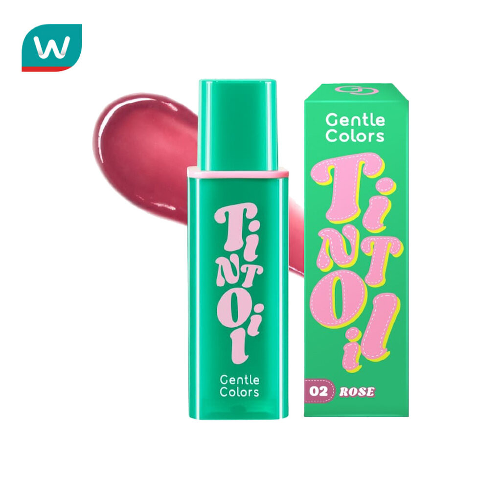Gentle Colors เจนเทิล คัลเลอร์ ทินท์ ออยล์ ลิป 4.5ก. 02 โรส