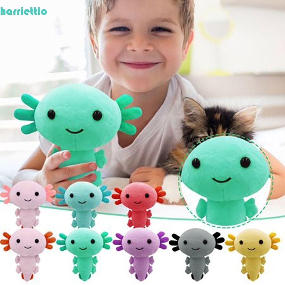 HARRIETTLO 20 ซม.Axolotl Plush ของเล่น, Plushie Axolotl Salamander Axolotl ตุ๊กตาสัตว์ Plushie ตุ๊กต