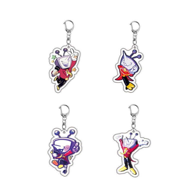 I LOVE TV พวงกุญแจอะคริลิคสองด้าน