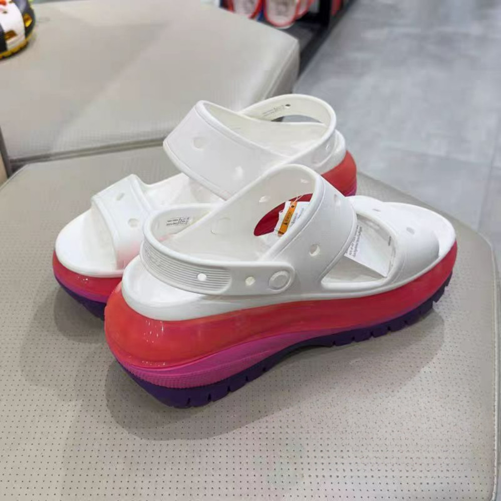 Wedges Women Clog Classic Sandal Cross Classic Mega Crush Slide Cross Slide Rubber Heel