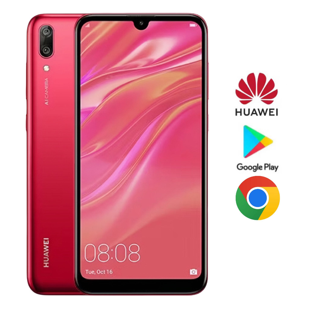 ต้นฉบับ Huawei Y7 Pro (2019) /y9 4+ 128GB 6.26" นิ้ว LTE สมาร์ทโฟนดั้งเดิม 90% ใหม่