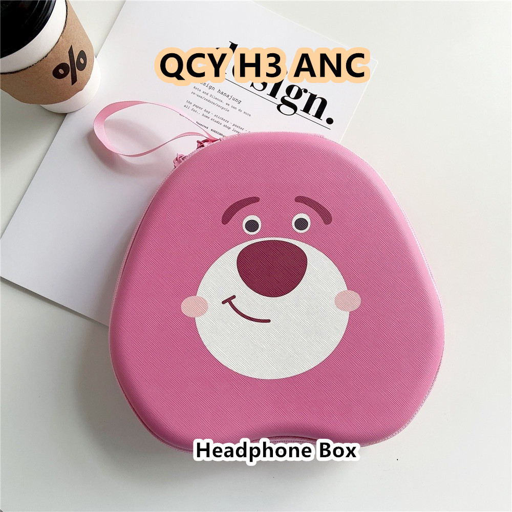 เทรนด์ด้านหน้าสําหรับ QCY H3 ANC เคสหูฟังการ์ตูนหวานและน่ารักชุดหูฟังแผ่นรองหูฟังกระเป๋าเก็บปลอกกล่อ