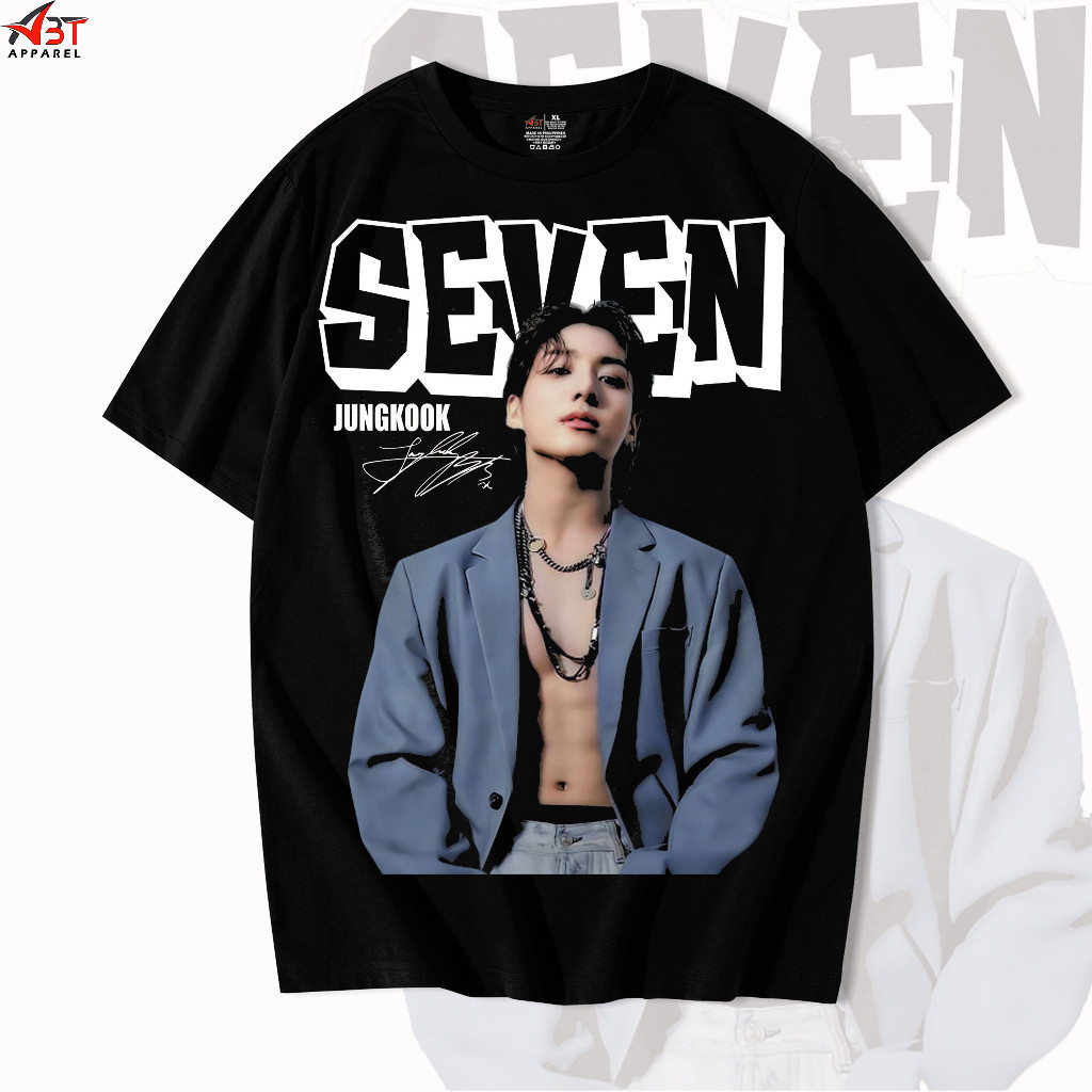 Seven Jungkook Shirts เสื้อยืดผู้ชายและผู้หญิง Unisex Cotton S-5XL S-5XL