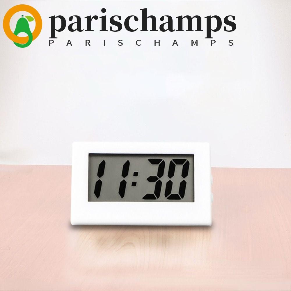 นาฬิกาสามเหลี่ยมขนาดเล็ก PARISCHAMPS, นาฬิกาดิจิตอลตั้งโต๊ะแบบเรียบง่าย ABS, จอแสดงผลเวลาอิเล็กทรอนิกส์ปิดเสียงขนาดเล็กที่สร้างสรรค์