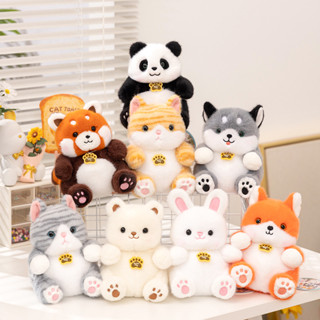 15เซนติเมตรการ์ตูนสัตว์น่ารักยัดตุ๊กตานุ่มแรคคูนหมีสุนัขแมวก…