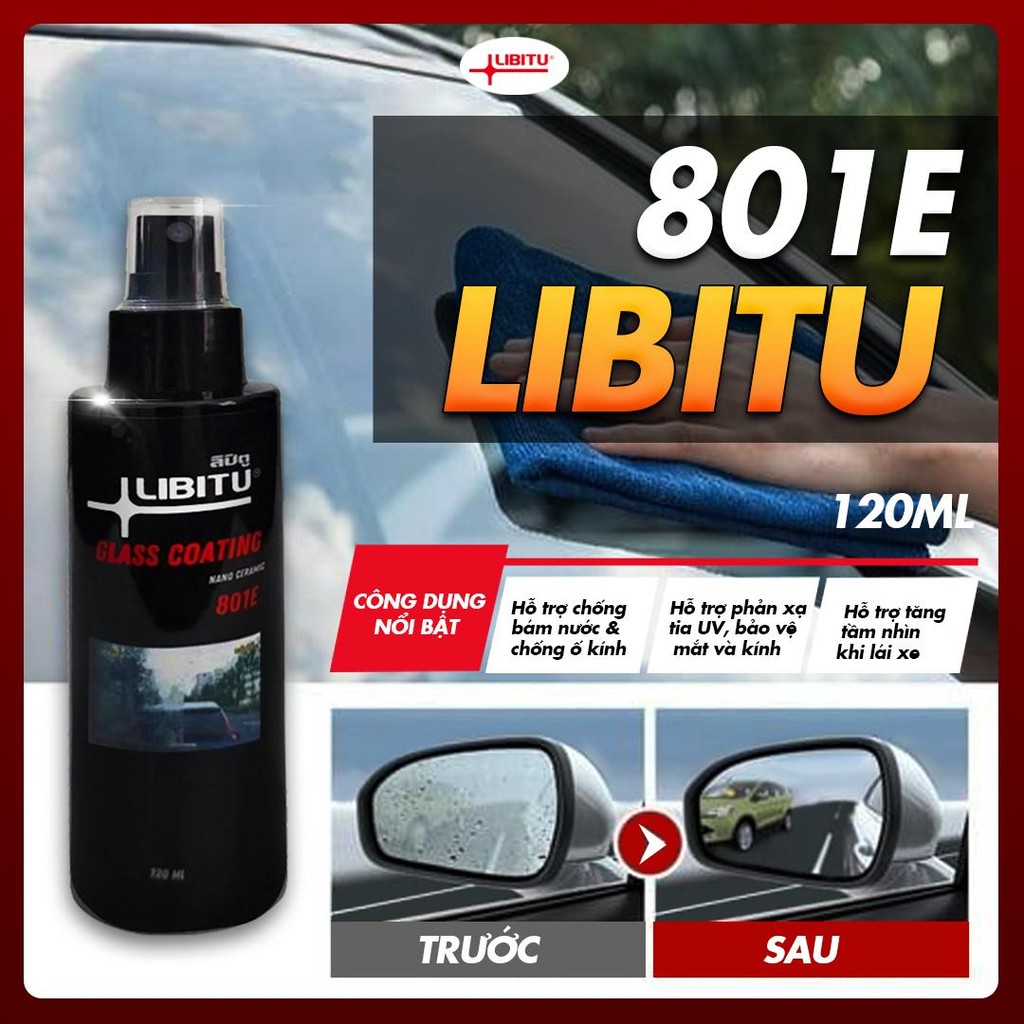 [GIVE TOWEL] LIBITU 801E สเปรย์เคลือบแก้ว SUPERIOR WATERPROOFING - มุมมองที่ชัดเจนใน RAIN