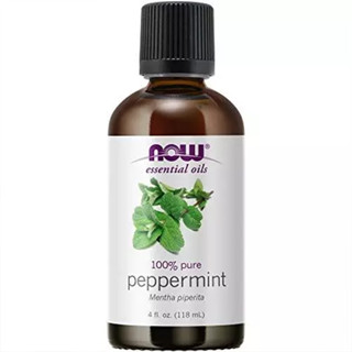 NOW Peppermint Essential Oil 118ml - Pure Natural Aromathera…
