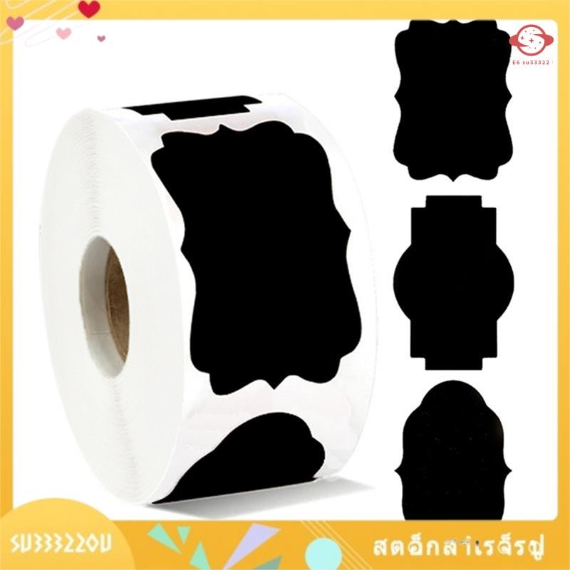 (su33322ou.th) 300PCS ป้ายกระดานดํา Erasable สี่เหลี่ยมผืนผ้าสติกเกอร์กระดานดําไม่สม่ําเสมอรูปป้ายชื