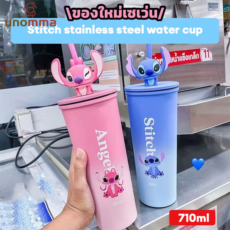 แก้วน้ำสูญญากาศลายการ์ตูนความจุขนาดใหญ่ แก้วกาแฟเรียบง่าย แก้วเก็บความเย็น พกพาสะดวก กลางแจ้ง unomma