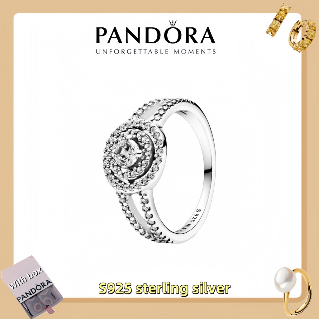 ขายดี เครื่องประดับผู้หญิงเงินแท้ ส925 100% (พร้อมกล่อง) แหวนรัศมีคู่ประกาย 199408ค01