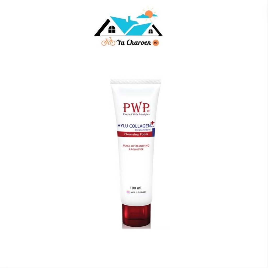 PWP HYLU COLLAGEN PLUS CHRONO REBOOT CLEANSING FOAM 100ml.[1หลอด]
