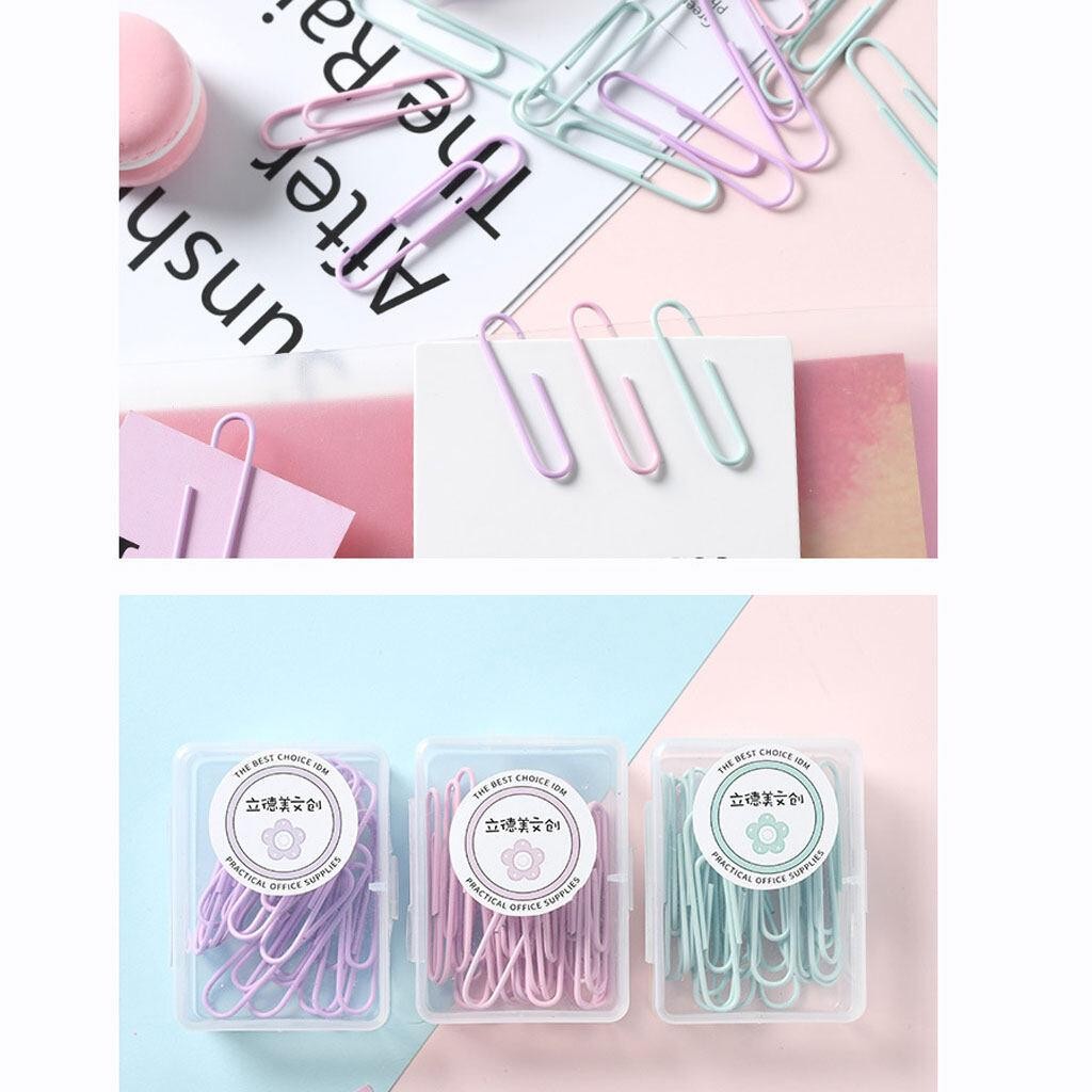 คลิปหนีบกระดาษ แบบโลหะ ขนาดเล็ก สีมาการอง - รูปที่ 3
