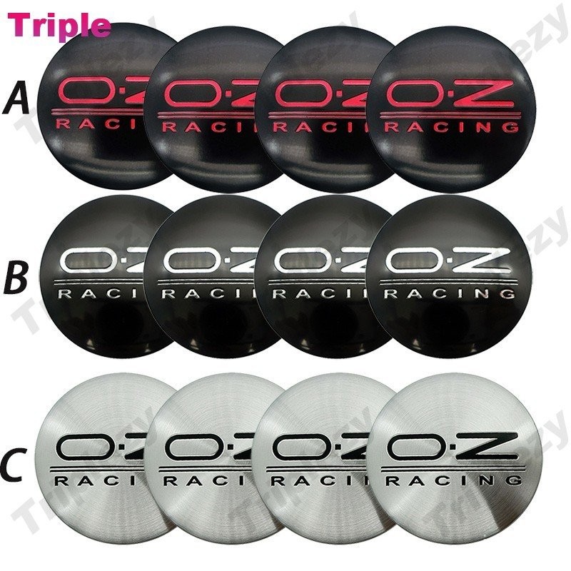 90FN 4 ชิ้น/ล็อต 60 มม.สําหรับ OZ Racing รถศูนย์ล้อ Hub Cap สติกเกอร์ 56 มม.โลโก้ป้ายสัญลักษณ์สติกเก