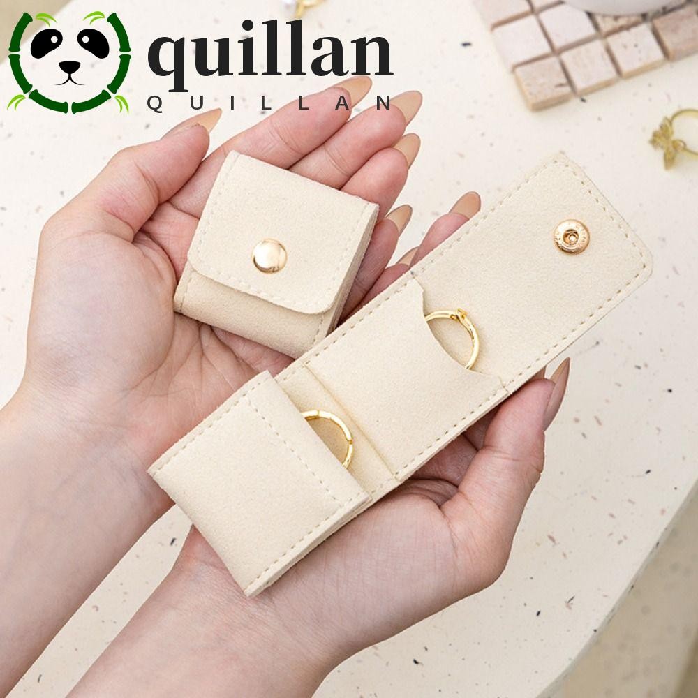 QUILLAN กระเป๋าแสดงเครื่องประดับ,กํามะหยี่พับได้สร้อยคอแหวนถุงบรรจุ, Simple Container Storage Case ต่างหู Organizer Girls