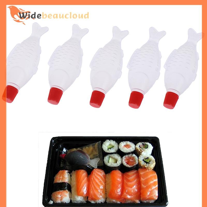 Widebeaucloud 10 ชิ้น 4ML ขวดซอสปลาเครื่องมือซูชิเครื่องปรุงรสมัสตาร์ดตู้ซอส Cruet Nice