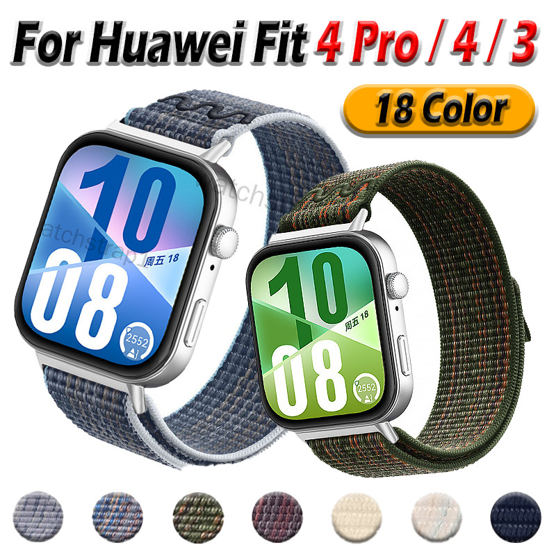 สายไนลอนสําหรับ Huawei Watch Fit 4 Pro Fit 4 Fit 3 แฟชั่นกีฬาสายรัดระบายอากาศสําหรับ Huawei Fit 4 Pr
