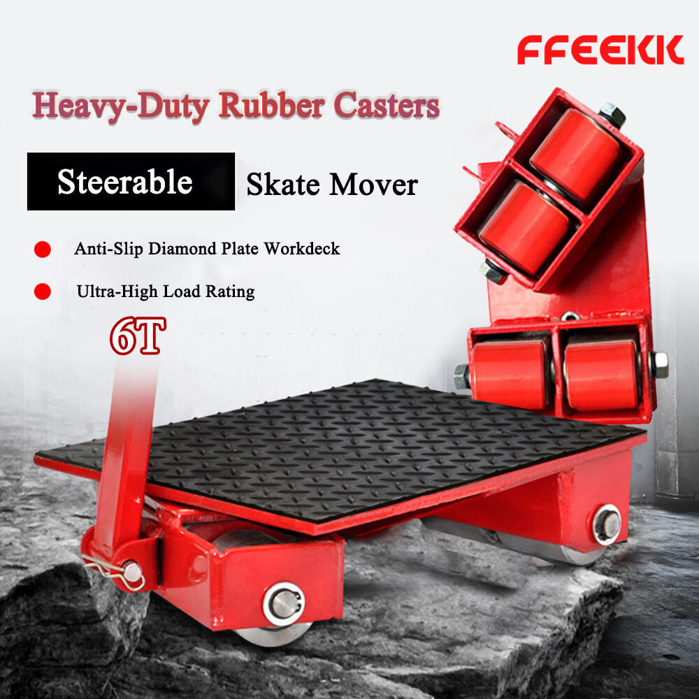 เต่าย้ายเครื่องจักร เลี้ยวได้ รุ่น CRD-6 Cargo trolly เต่าลากเครื่องจักร
