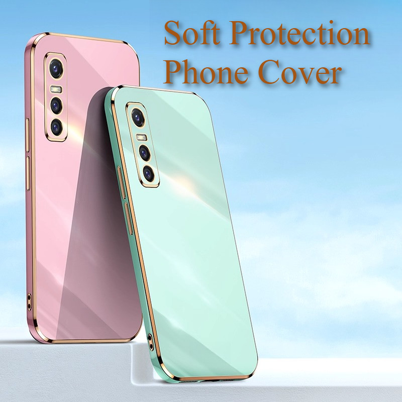 หรูหราสีทึบซิลิโคนนุ่มสําหรับ vivo Y20 Y20a Y20t Y20g Y20i Y20s Y21 Y21S Y21t Y21a Y21e Y22 Y22s Y22