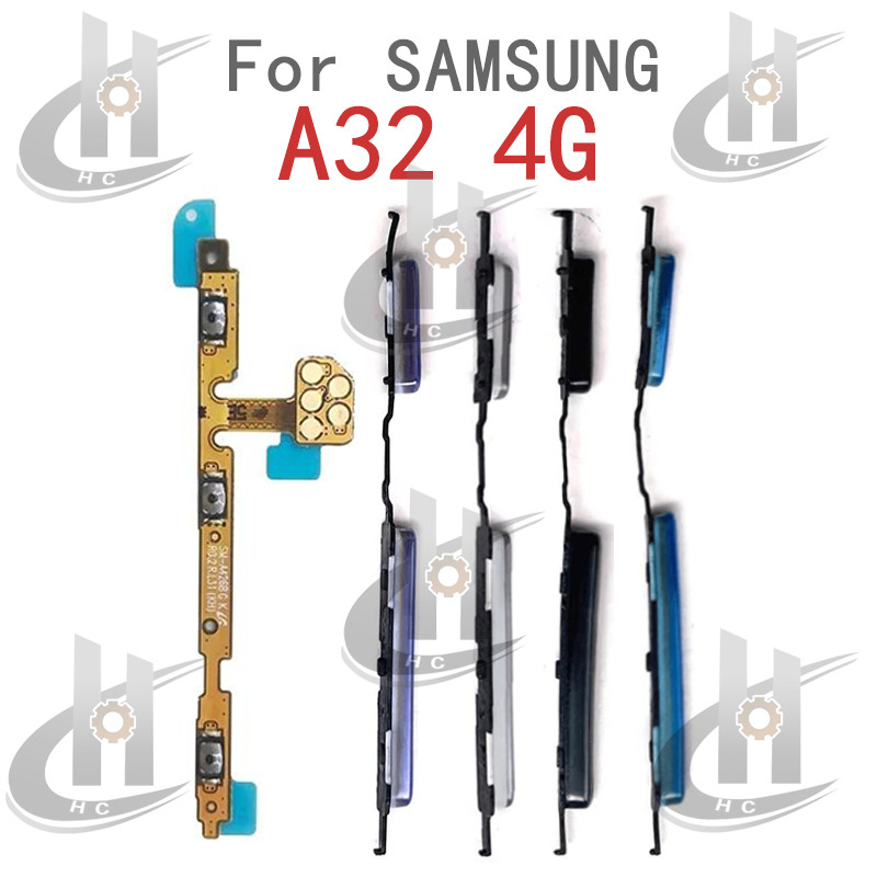สําหรับ Samsung Galaxy A32 4G A325 ปุ่มปรับระดับเสียง Flex Cable Keys ขึ้นลง อะไหล่ทดแทน