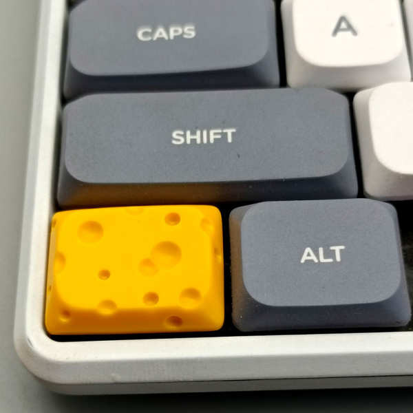 keycap keycap ใส Low Low Cross Axis Cheese Keycap ctrl/alt/1.25U น่ารักที่ไม่ซ้ํากัน Handmade เรซิ่น