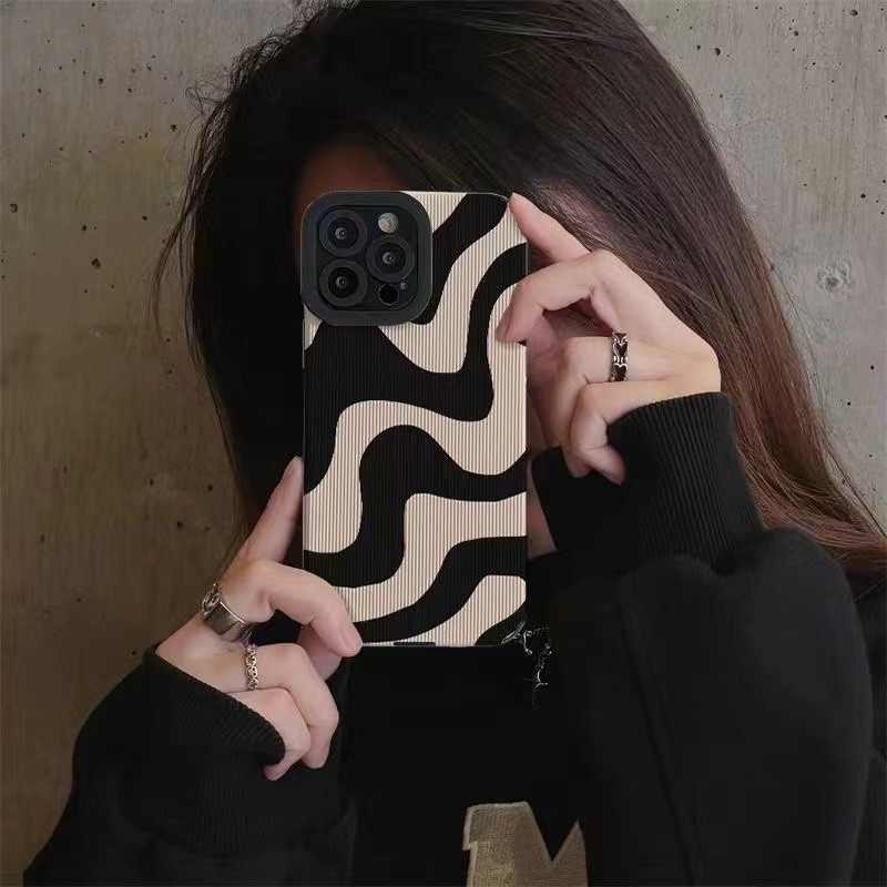 เหมาะสําหรับ OPPO Reno 13/13Pro 5G/Reno 12/12Pro A3PRO/A3X/A15/A54/A74 5G/Ren10Pro/Reno5/A9/A5 2020 Zebra Stripเคสโทรศัพท์Anti-Fall Soft Cover Softเคสโทรศัพท์Anti-Fall Soft Coverเคสโทรศัพท์Anti-Fall Soft Cover Soft Coverเคสโทรศัพท์