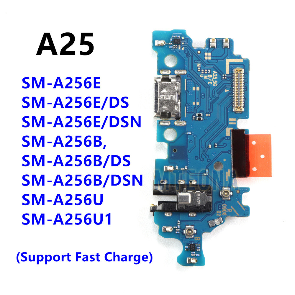 USB Charger ชาร์จพอร์ต Dock Connector ไมโครโฟน Flex สําหรับ Samsung Galaxy A25 SM-A256B A256U A256E 