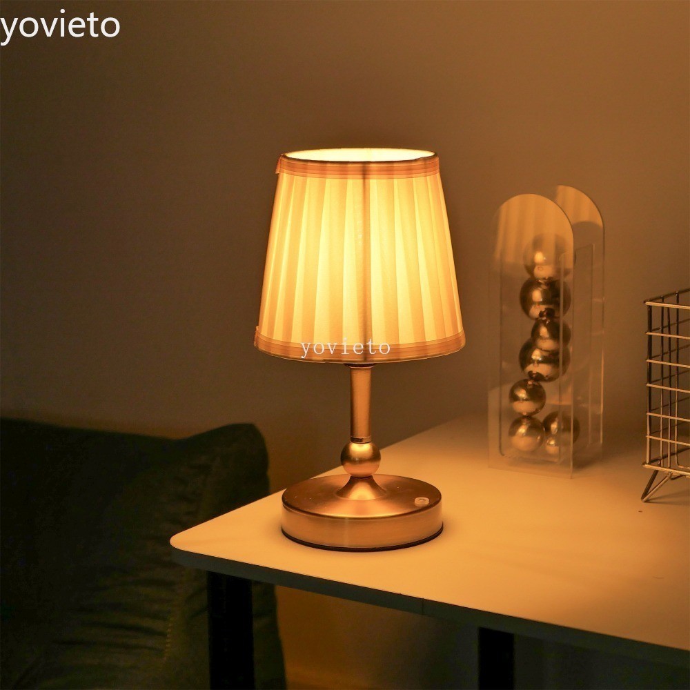 โคมไฟตั้งโต๊ะ นํา ยูเอสบี จีบบรรยากาศแสงร้านอาหารบาร์ไฟกลางคืนกาแฟห้องนอนตกแต่ง